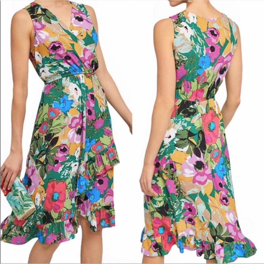 Plenty by Tracy Reese Anthropologie Colorful Asymmetrical Dress